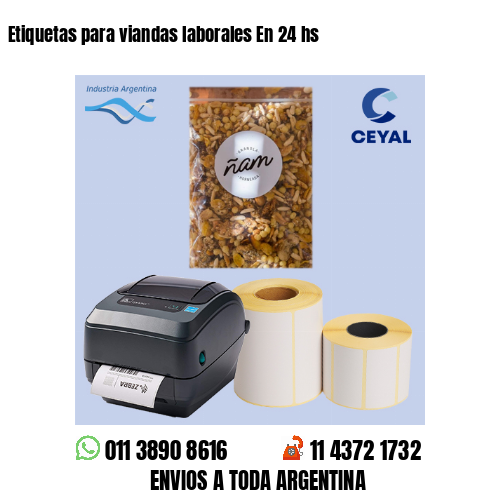 Etiquetas para viandas laborales En 24 hs