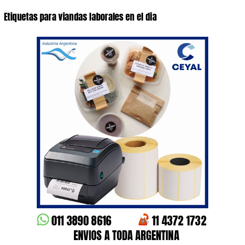 Etiquetas para viandas laborales en el dia