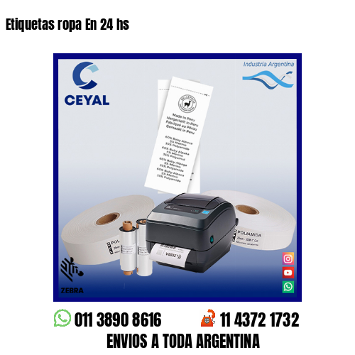 Etiquetas ropa En 24 hs