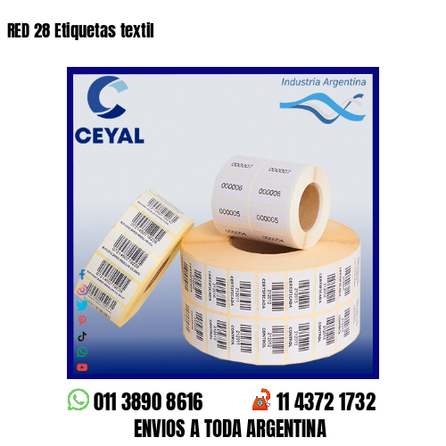RED 28 Etiquetas textil
