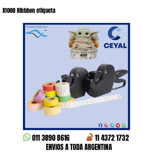 X1000 Ribbbon etiqueta