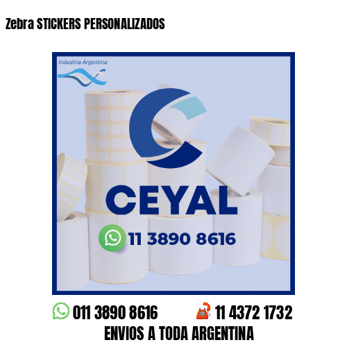 Zebra STICKERS PERSONALIZADOS