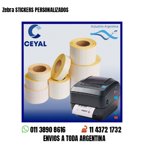 Zebra STICKERS PERSONALIZADOS