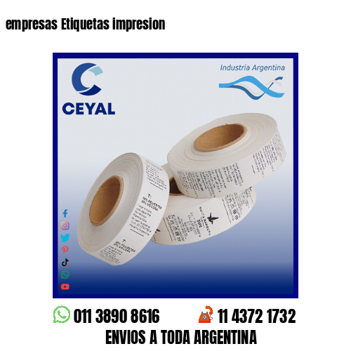 empresas Etiquetas impresion