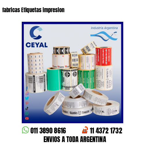fabricas Etiquetas impresion
