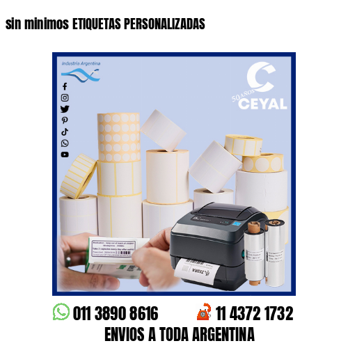 sin minimos ETIQUETAS PERSONALIZADAS