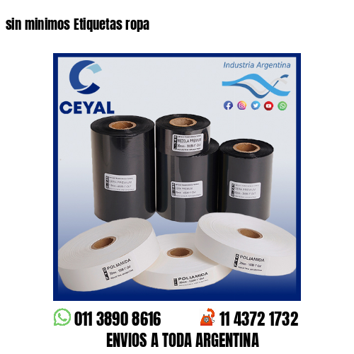 sin minimos Etiquetas ropa