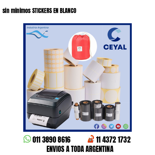 sin minimos STICKERS EN BLANCO