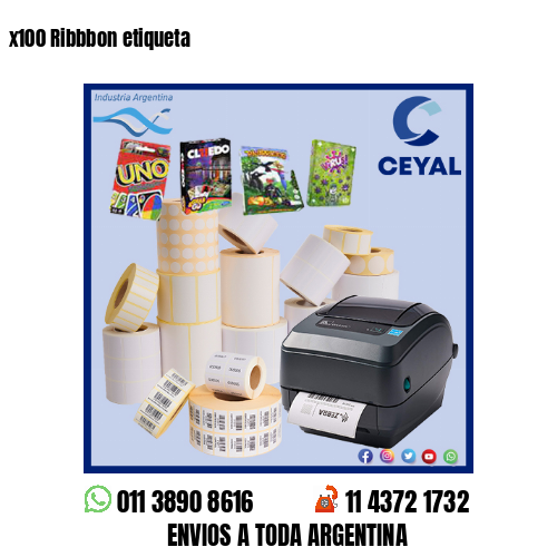 x100 Ribbbon etiqueta