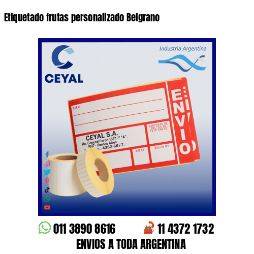 Etiquetado frutas personalizado Belgrano