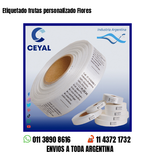 Etiquetado frutas personalizado Flores