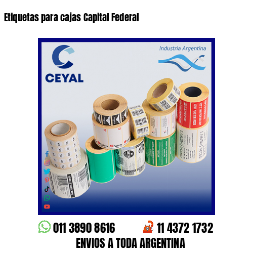 Etiquetas para cajas Capital Federal
