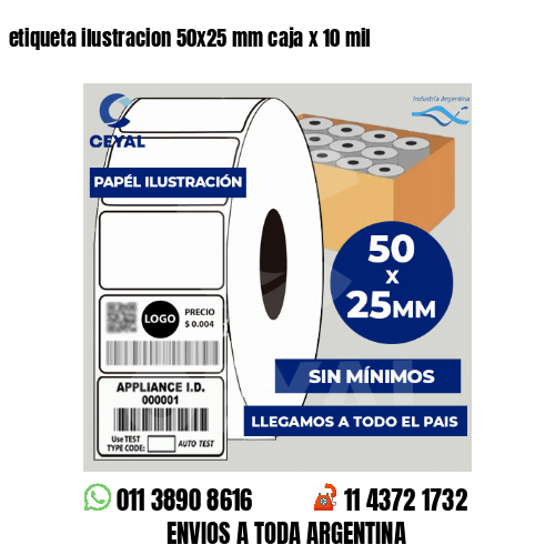 etiqueta ilustracion 50×25 mm caja x 10 mil
