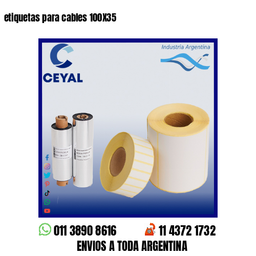 etiquetas para cables 100X35