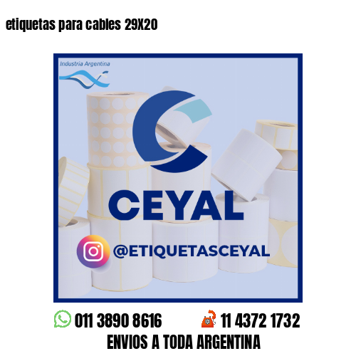 etiquetas para cables 29X20