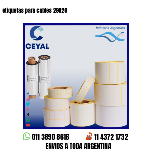 etiquetas para cables 29X20