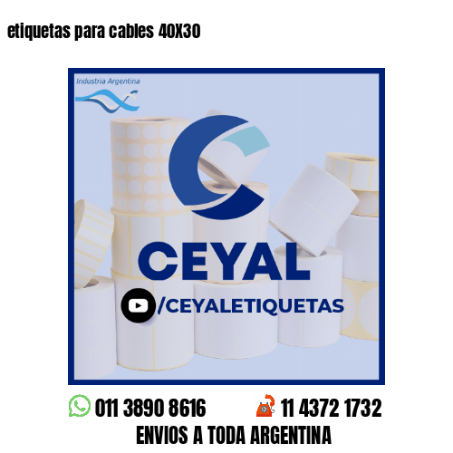 etiquetas para cables 40X30