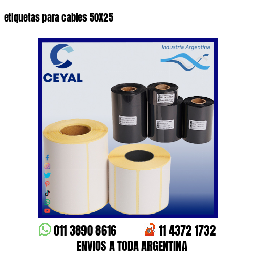 etiquetas para cables 50X25