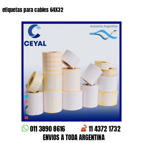 etiquetas para cables 64X32
