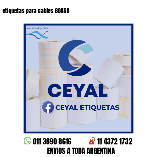etiquetas para cables 80X50