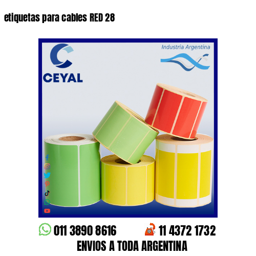 etiquetas para cables RED 28