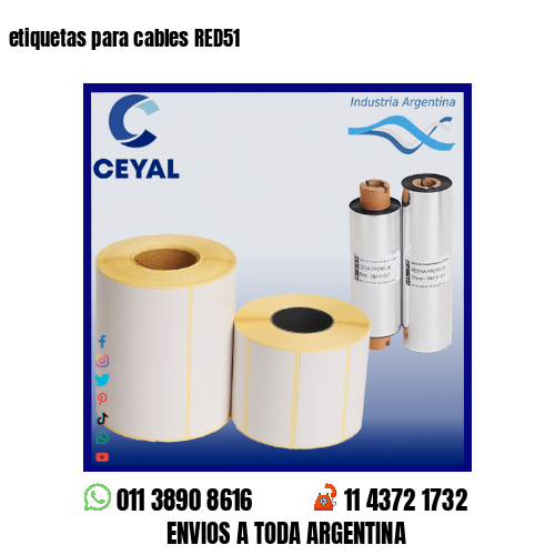 etiquetas para cables RED51