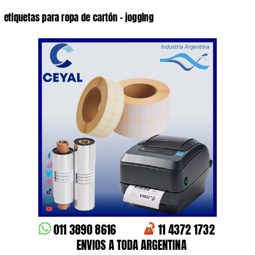etiquetas para ropa de cartón – jogging