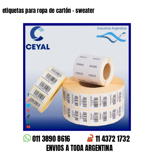 etiquetas para ropa de cartón – sweater