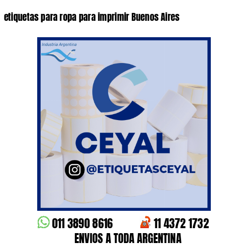 etiquetas para ropa para imprimir Buenos Aires
