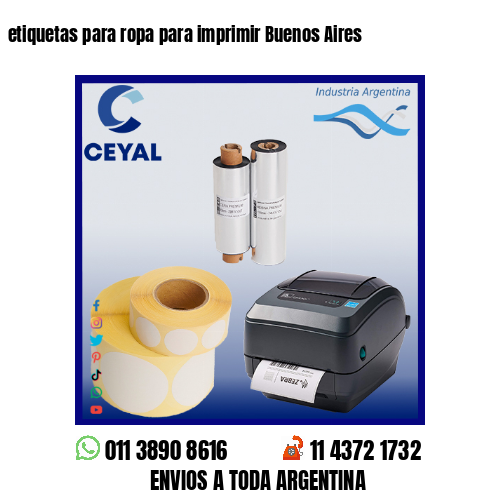 etiquetas para ropa para imprimir Buenos Aires