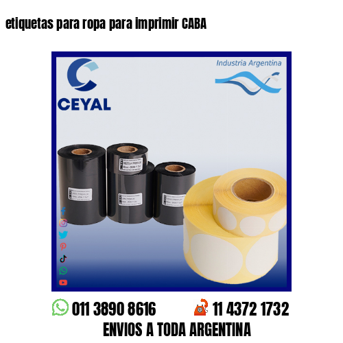 etiquetas para ropa para imprimir CABA