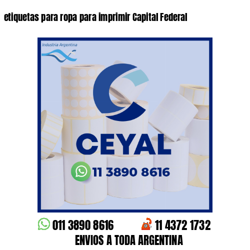 etiquetas para ropa para imprimir Capital Federal