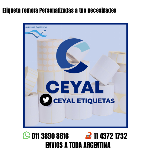 Etiqueta remera Personalizadas a tus necesidades