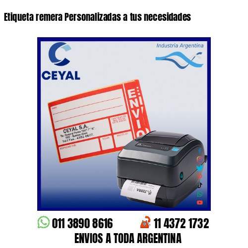 Etiqueta remera Personalizadas a tus necesidades