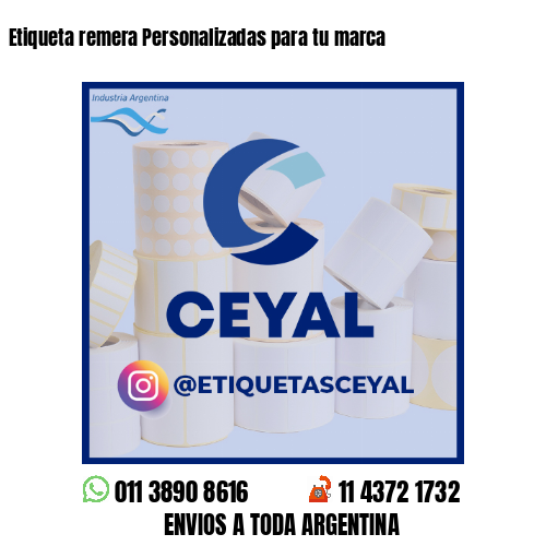 Etiqueta remera Personalizadas para tu marca