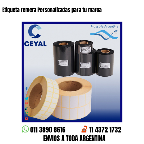 Etiqueta remera Personalizadas para tu marca