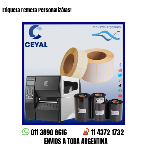 Etiqueta remera Personalizálas!