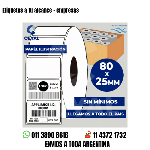 Etiquetas a tu alcance – empresas