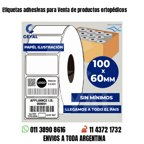 Etiquetas adhesivas para Venta de productos ortopédicos
