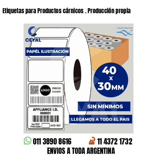 Etiquetas para Productos cárnicos . Producción propia