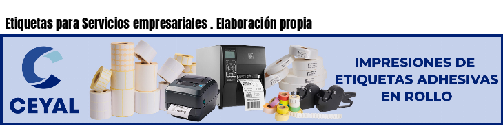 Etiquetas para Servicios empresariales . Elaboración propia