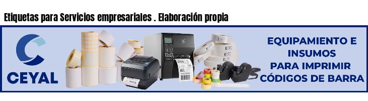 Etiquetas para Servicios empresariales . Elaboración propia