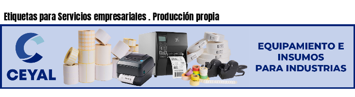 Etiquetas para Servicios empresariales . Producción propia