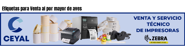 Etiquetas para Venta al por mayor de aves