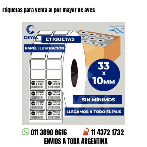 Etiquetas para Venta al por mayor de aves