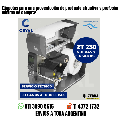 Etiquetas para una presentación de producto atractiva y profesional - Sin mínimo de compra!