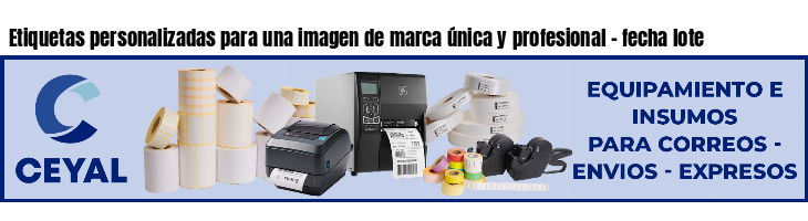 Etiquetas personalizadas para una imagen de marca única y profesional - fecha lote