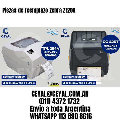 Piezas de reemplazo zebra Zt200
