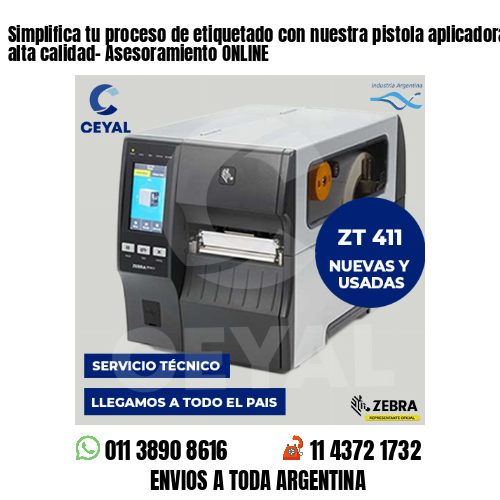 Simplifica tu proceso de etiquetado con nuestra pistola aplicadora de hilos de alta calidad- Asesoramiento ONLINE