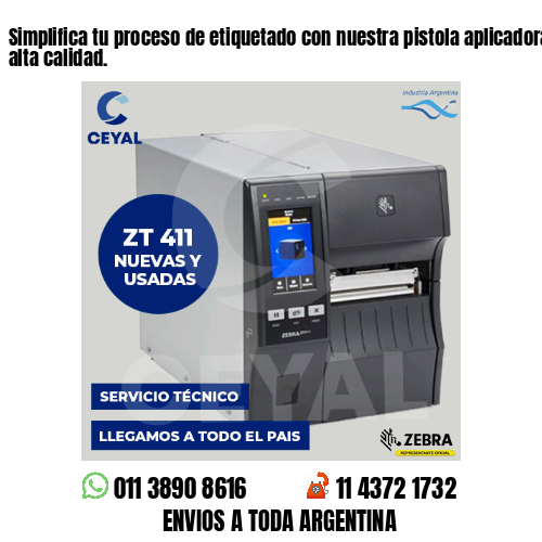 Simplifica tu proceso de etiquetado con nuestra pistola aplicadora de hilos de alta calidad.
